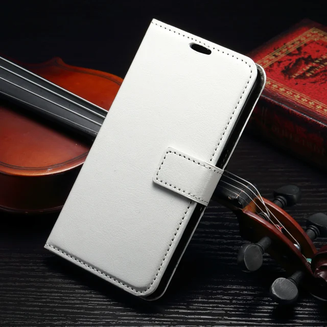 Кожаный чехол с Откидывающейся Крышкой для samsung Galaxy J7Neo Nxt Core J5 Prime J3 Pro J1 J4 J6 J8 A3 A5 A7 A8 A6 плюс - Цвет: Белый