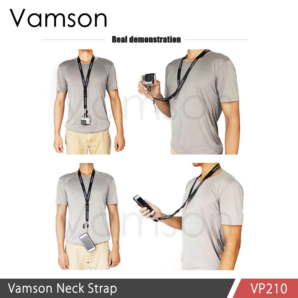 Аксессуары Vamson для GoPro ремешок на шею строп с быстроразъемной пряжкой Go Pro Hero7 6 5s 4 3