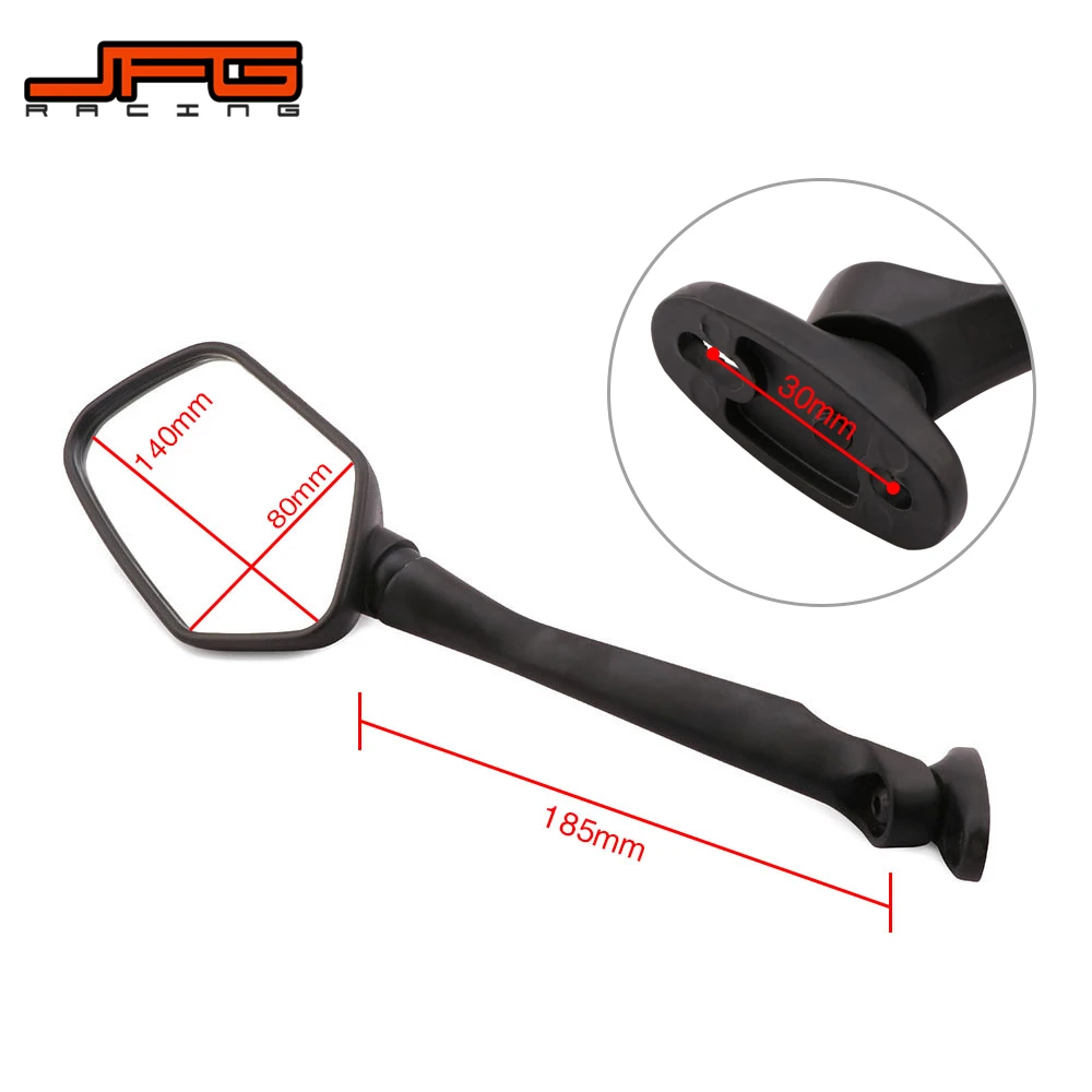 Мотоцикл Черная пара боковых зеркал заднего вида зеркало для HONDA CBR300 CBR 300 к рулю