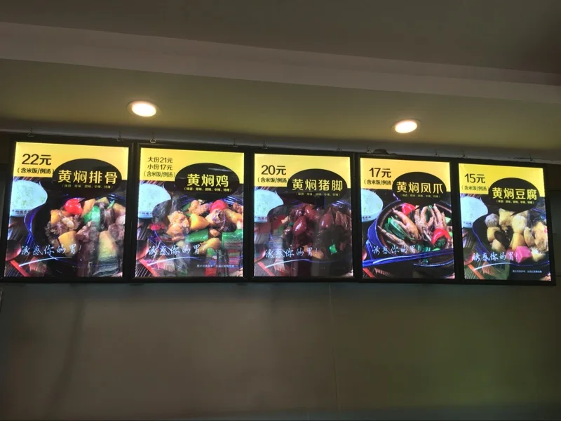 Slim Black Curve Aluminum Frame LED Menu Signs Restaurant Light Boxes A2 5pcs/lot | Лампы и освещение