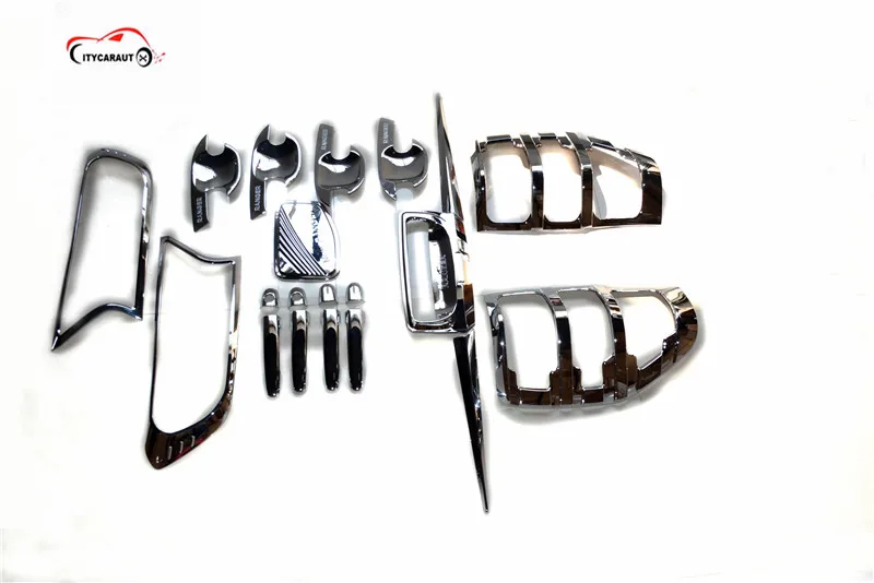 FOR RANGER Подходит для- ranger T7 XLl хром Передняя Задняя крышка лампы крышка чаши Крышка Задняя Крышка багажника аксессуары Полный комплект - Цвет: FOR RANGER