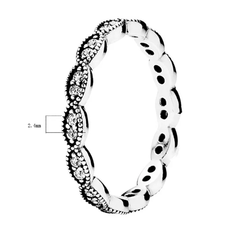 CC S925 Серебряные женские кольца для женщин простой дизайн цвет белое золото