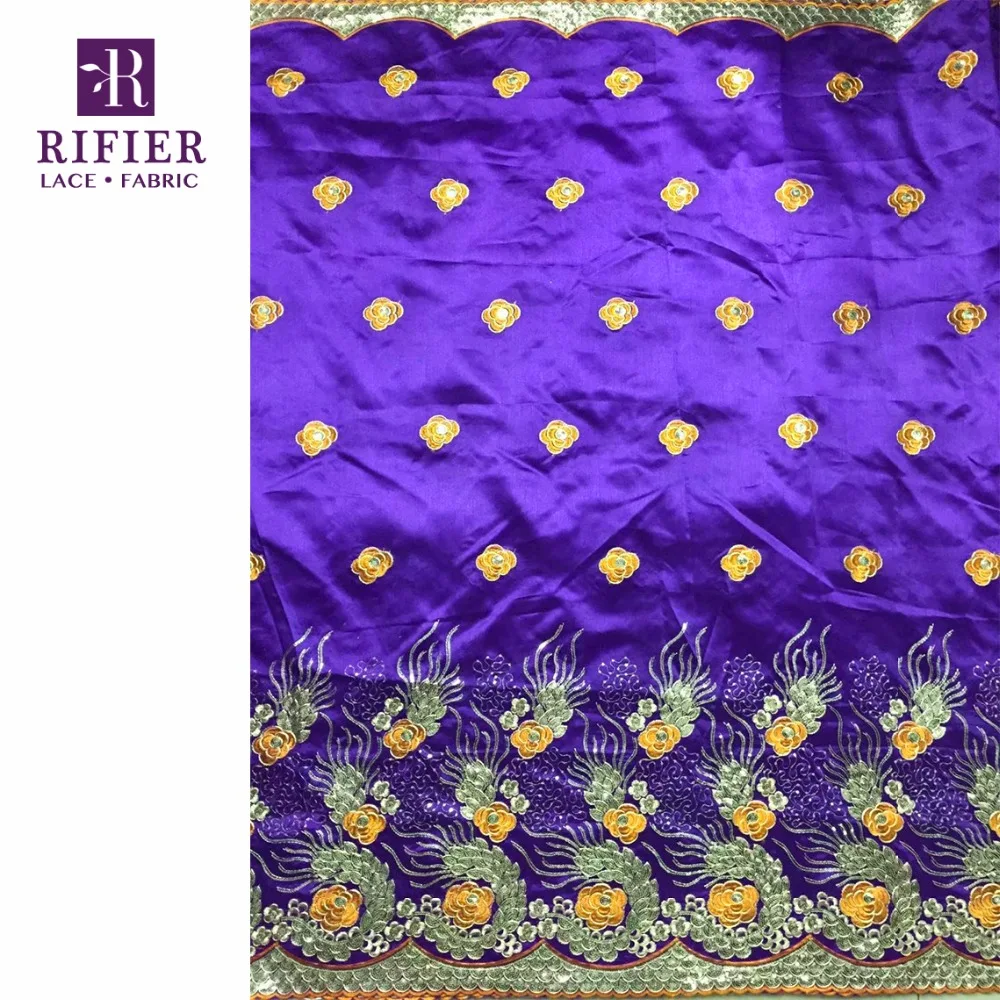 Beautiful Flower Embroidered Sequined George Fabric With Net Lace African High Quality Sequins Wedding Silk Material | Дом и сад