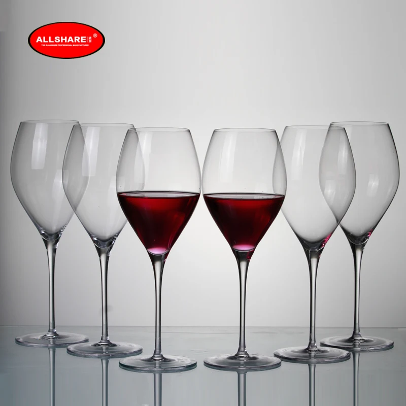 Набор из 2-х качественных винных рюмок из безсвинцового кристалла, ручной работы для свадьбы с бесплатной доставкой, артикул 900003.