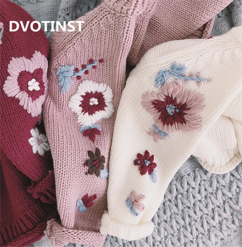 Dvotinst Одежда для новорожденных девочек вязаное крючком пальто с длинными