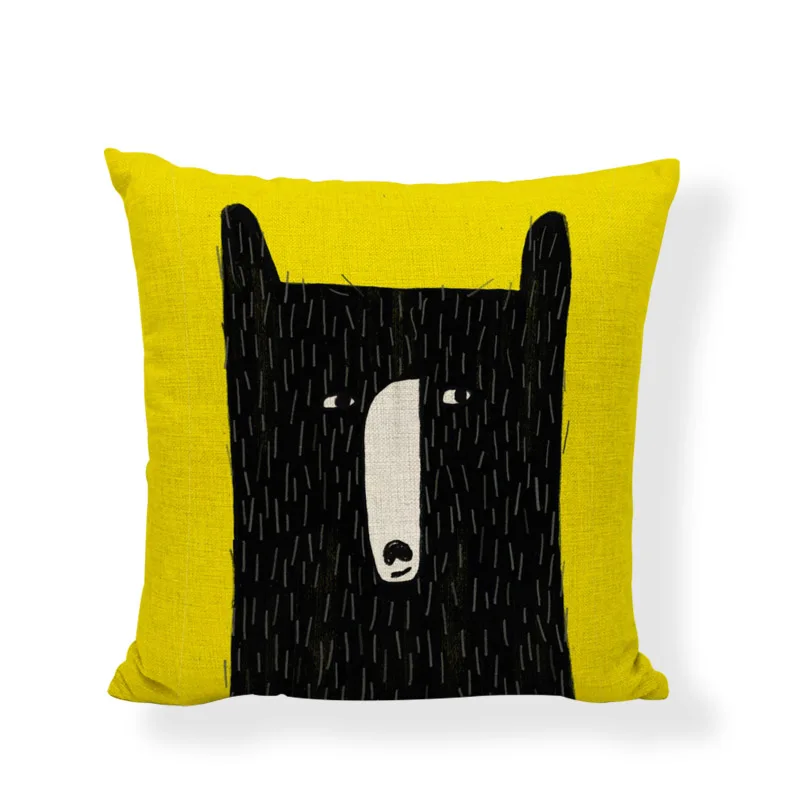 Высокое качество Мультяшные чехлы на подушку выдра медведь лиса сова коала