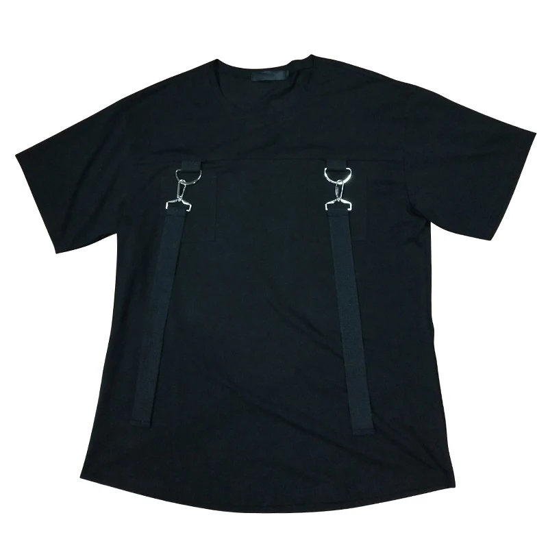 

95% Cotton Summer Mens Hiphop t shirt homme Short sleeve Solid black O neck Korean cool tops