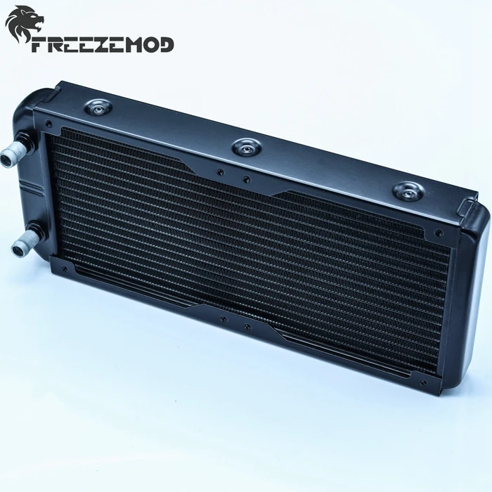 FREEZEMOD 240 мм ребра алюминиевый компьютер водяное охлаждение h радиатор 18 трубок для 2*12 см вентиляторов. SR-L240F10