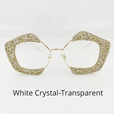 White Crystal Ralferty шикарные побрякушки Солнцезащитные очки женские брендовые дизайнерские нестандартная оправа солнцезащитные очки женские Кристальные градиентные солнцезащитные очки G1713 - Цвет линз: White Crystal