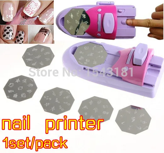 Nail Art печатная машина DIY цветная печатная машина полировка штамп 6 шт. шаблон набор цифровой принтер для ногтей