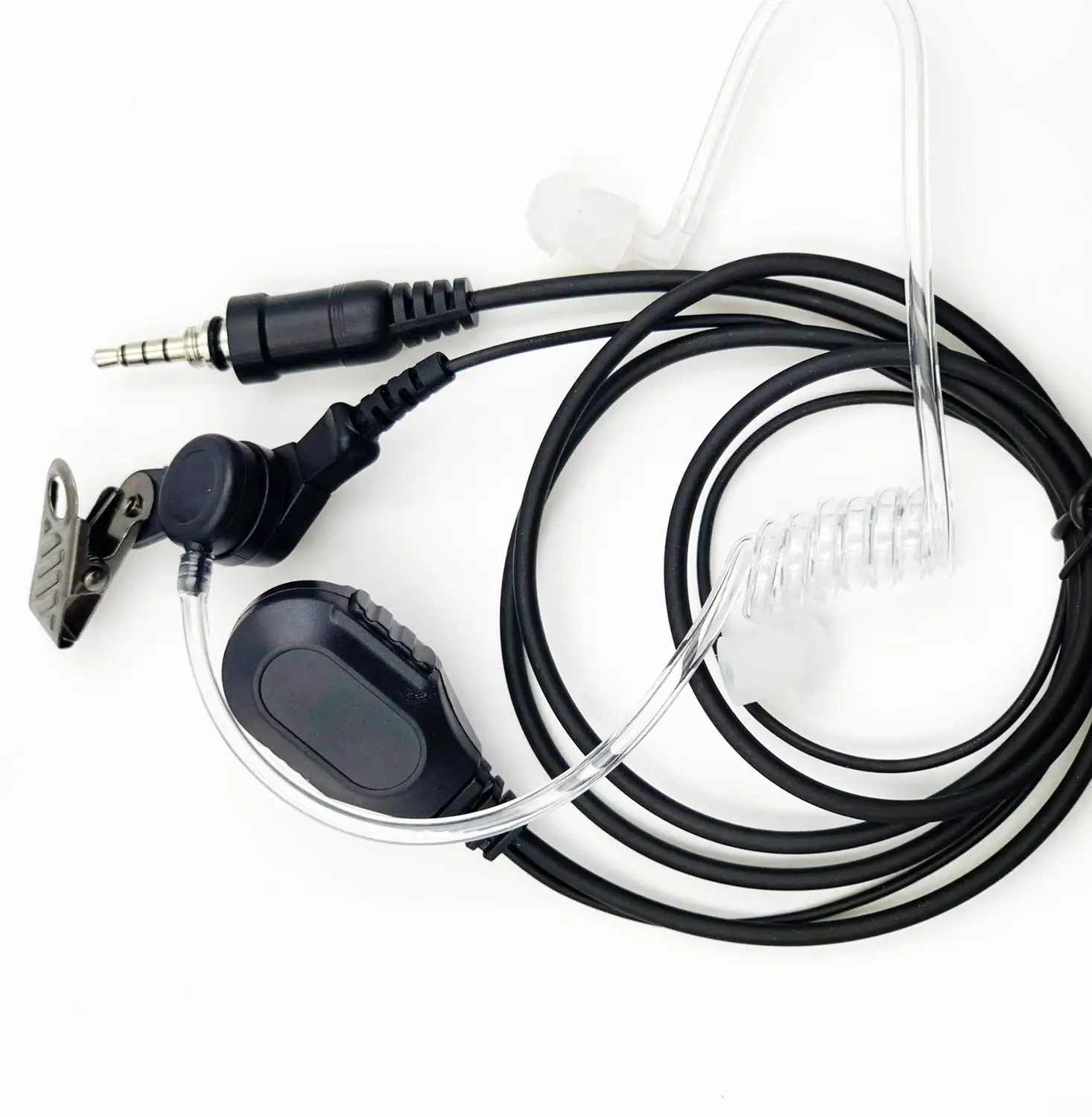 2pcs Covert Acoustic Tube earpiece headset with PTT and Microphone for Yaesu Vertex VX-6R 7R 6E 7E 120 127 170 177 Two Way Radio | Мобильные