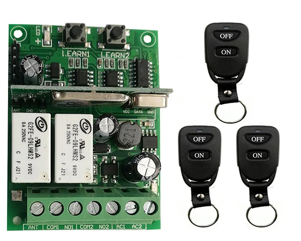 DC9V 12V 24V 10A 2CH RF беспроводной пульт дистанционного управления приемник + ремень