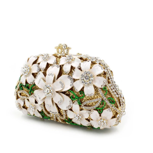 Женские вечерние клатчи со стразами и кристаллами свадебные сумочки через плечо