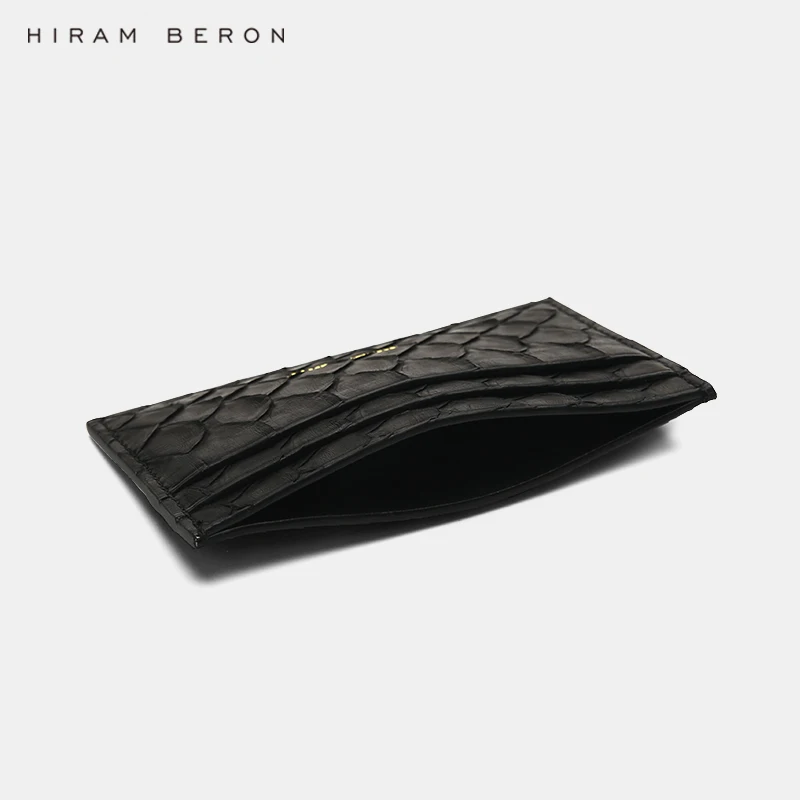 Hiram Beron,, Роскошный чехол для кредитных карт из змеиной кожи, мужской кошелек, подарок на праздник, Прямая поставка