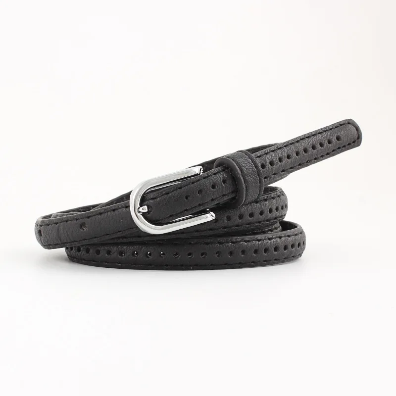 Женский ремень из искусственной кожи с перфорацией карамельный цвет женское