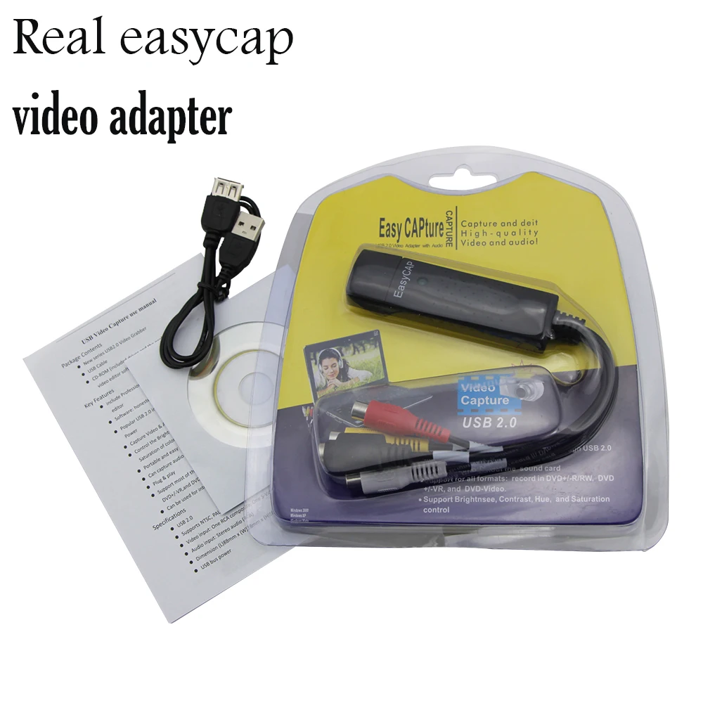 Лидер продаж синий чем Easycap USB Видео ТВ DVD VHS DVR Capture адаптер устройство