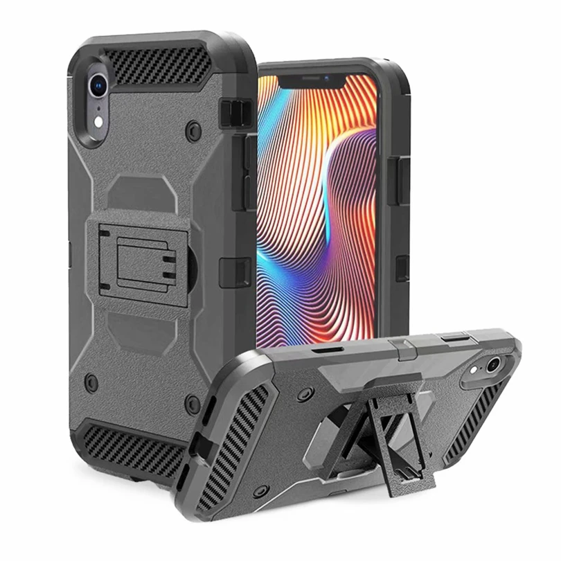 Чехол для iPhone XR / iPhoneXR 6 1 дюйма сверхпрочный противоударный чехол с зажимом ремня