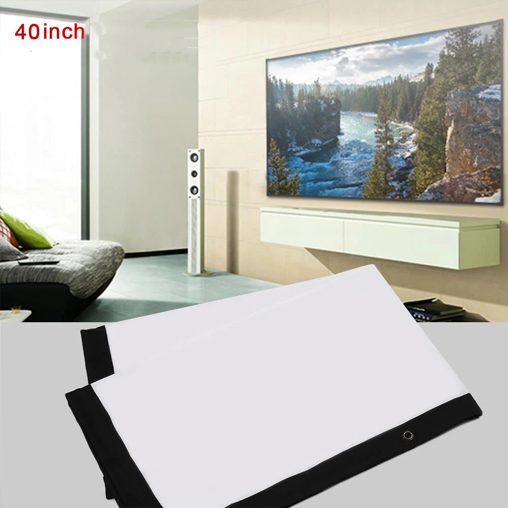Amzdeal foldble 40 дюймов проектор портативный 4:3 белый проекции для HD домашнего Театр