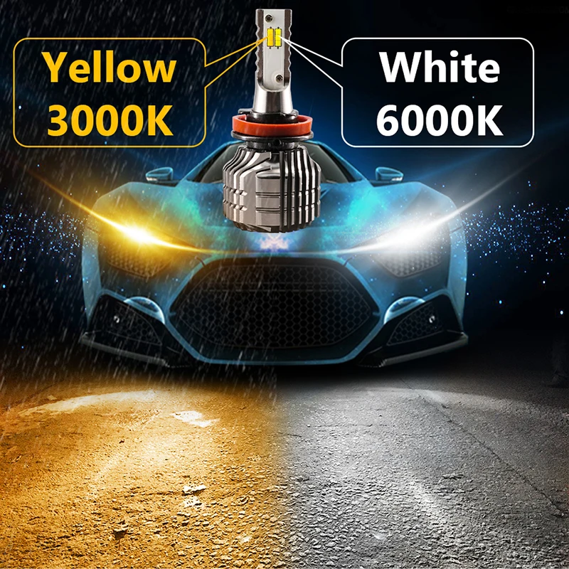 Hlxg Q5 CSP H11 Светодиодный H8 автомобильный передний противотуманный светильник