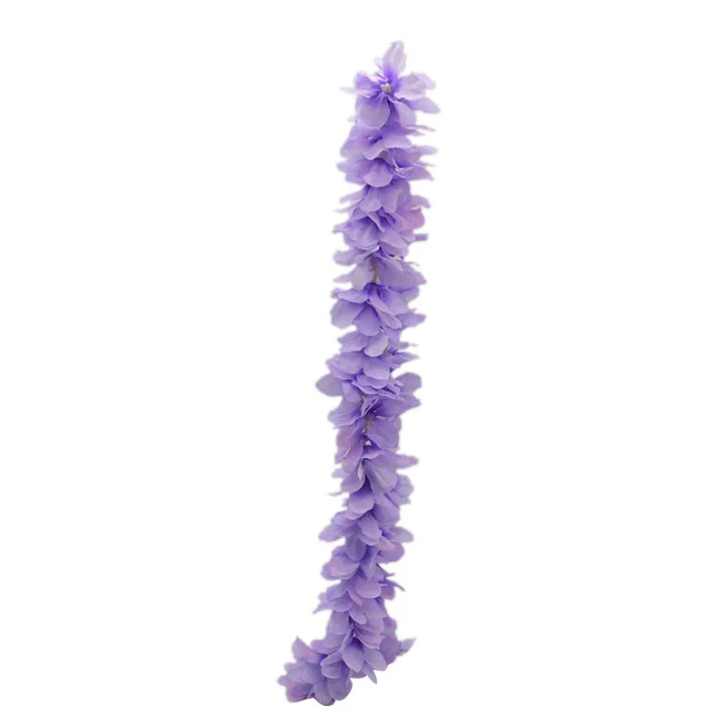 T09 purple 1 м искусственная Цветочная лоза, орхидеи, цветочная гирлянда ручной работы, подвесная гирлянда, Свадебная вечеринка, для дома, на стену, сделай сам, украшения, товары для рукоделия - Цвет: T09 purple