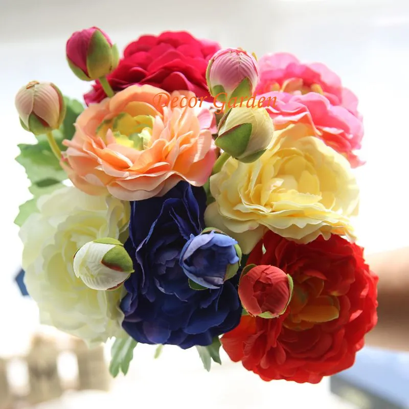 7COLORS Fake Artificial Silk Tea Rose Flowers For DIY Wedding Flower Bouquet Floral Home Decoratiive | Дом и сад
