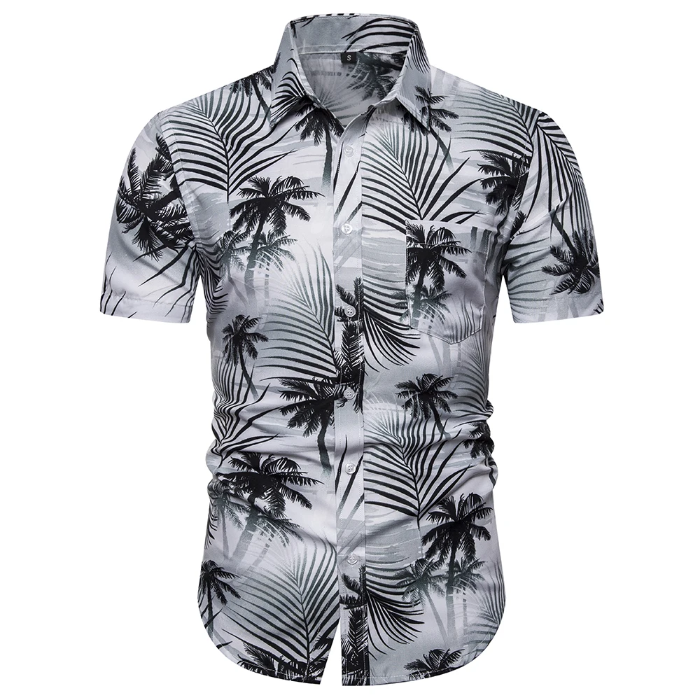 

Men's Summer Beach Hawaii Shirt Short Sleeve Large Size Print Shirt Men's Casual Holiday Vacation Apparel