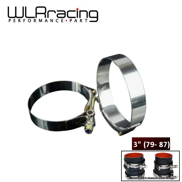 WLR RACING-2 шт./лот SS304 " CALMPS 79 мм-87 мм нержавеющая силиконовая турбо шланг муфта Т болт зажим Комплект Высокое качество WLR5254