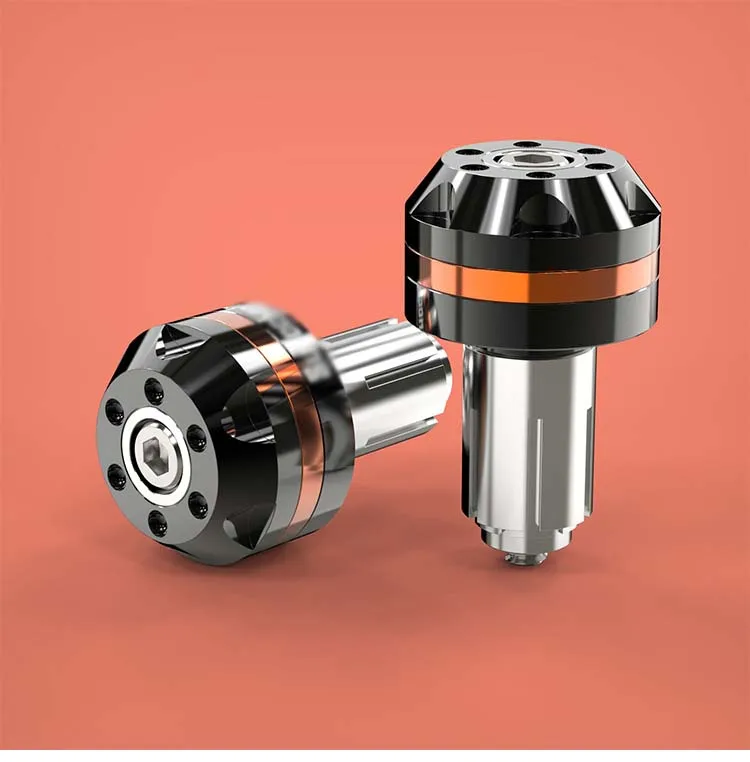 Оранжевый 18 мм CNC алюминиевый руль мотоцикла концы рукоятки концы наконечники колпачки для мотоцикла YAMAHA наконечник для руля - Цвет: Оранжевый