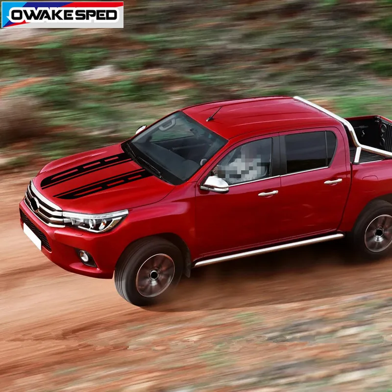 Наклейка на капюшон для Toyota Hilux Revo Vigo 2012 2018 декоративная наклейка двигатель