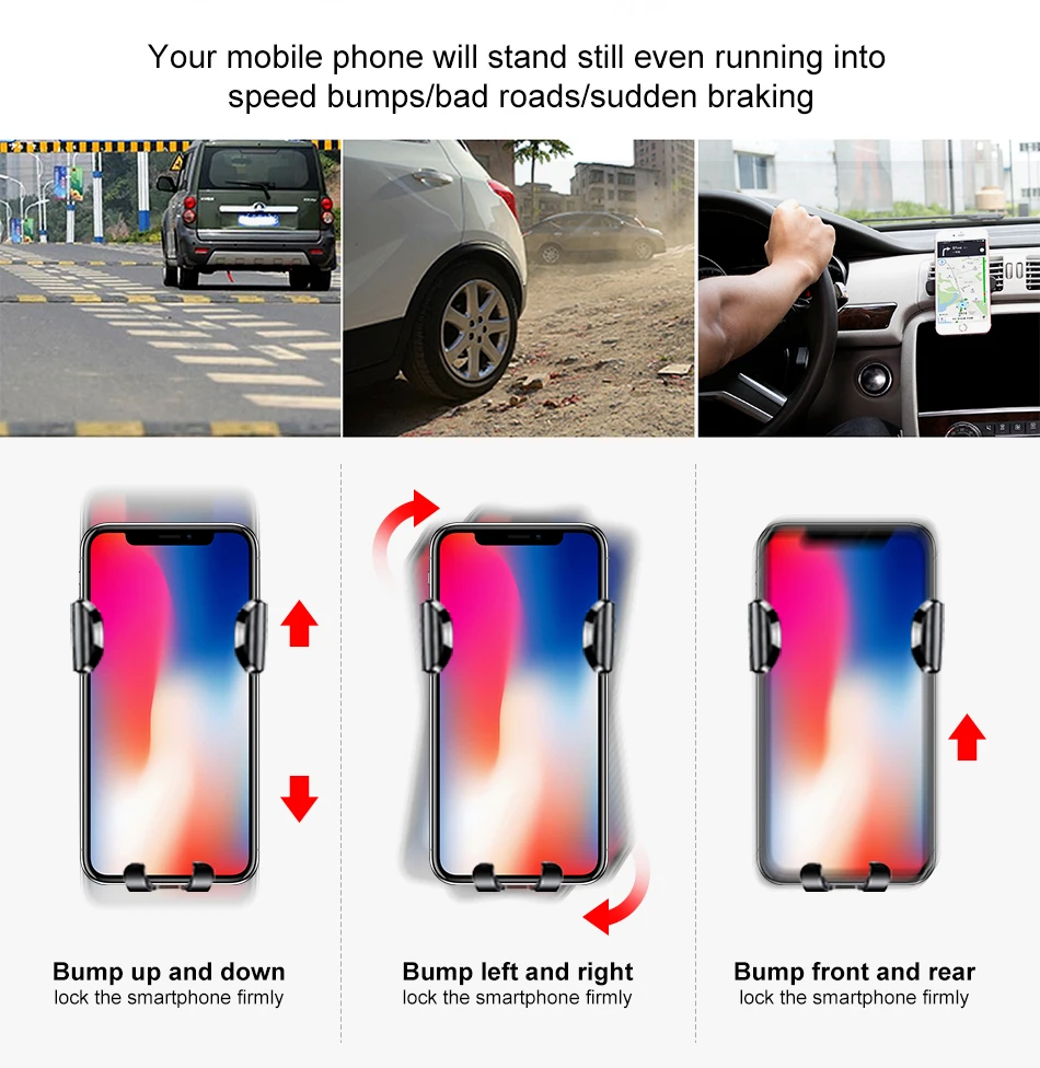 Автомобильный держатель для телефона Baseus Gravity, крепкая присоска для iPhone 11, huawei P30, автомобильный держатель для мобильного телефона