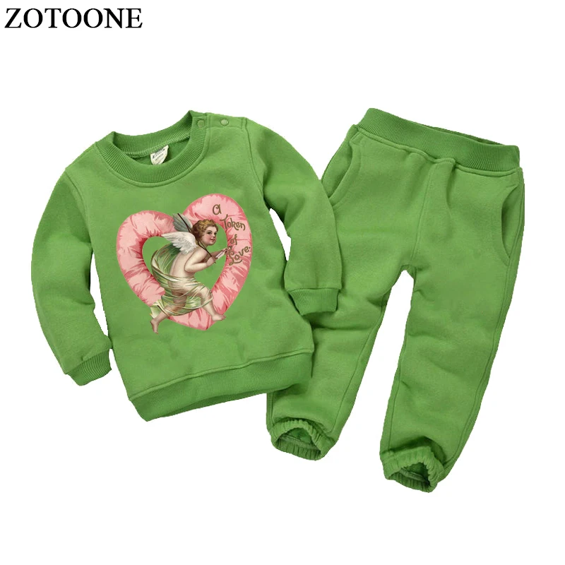 ZOTOONE Angel Love Patch Iron On Transfer A-level Washable Letter Patches For Kids Clothes DIY Appliqued embroidery Heat Press | Дом и сад