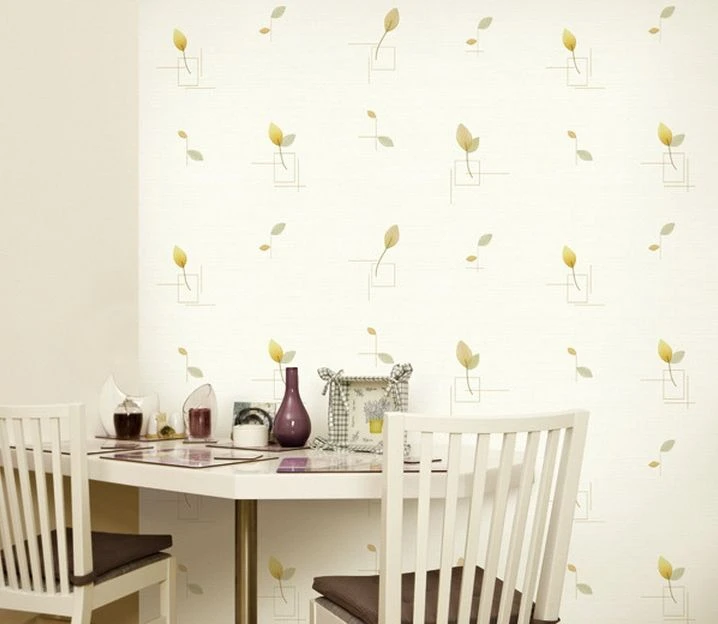 Korea Eliza pure paper wallpaper Large /16.5 meters / 27A3 Korean small leaves backdrop bedroom | Канцтовары для офиса и дома