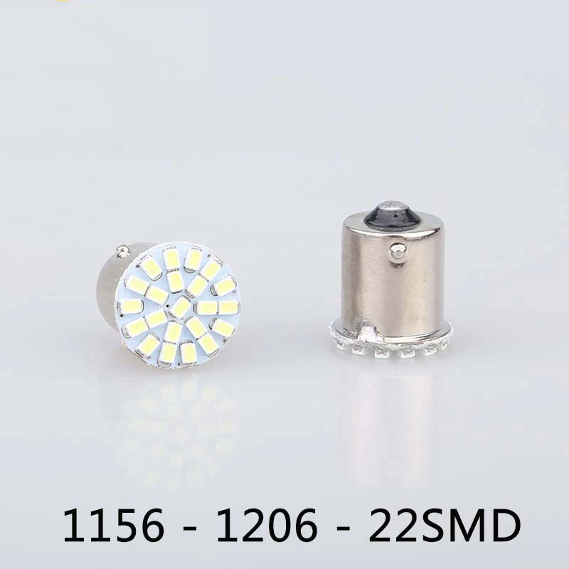 2 шт. 100% абсолютно новый готов к отправке Белый 1156 Ba15s P21W 22 LED 1129 автомобильный 1206 SMD