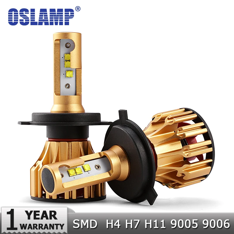 Oslamp H4 H7 H11 9005 9006 H13 H1 SMD кри чипсы 70 Вт автомобиля светодиодные лампы фар 7000LM 6500 К 12 В 24 В светодиодные фары авто фары