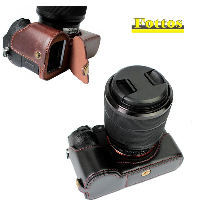Половина корпуса камеры чехол из искусственной кожи для Sony A7RM2 A7II A7RII A72 A7R2 A7S2 A7SII