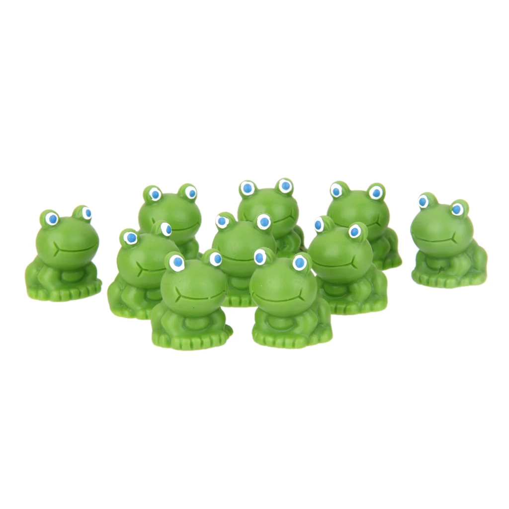 10Pcs Miniature Blue Eye Frog Fairy Garden Moss Micro Landscape Bonsai Decor Craft | Дом и сад