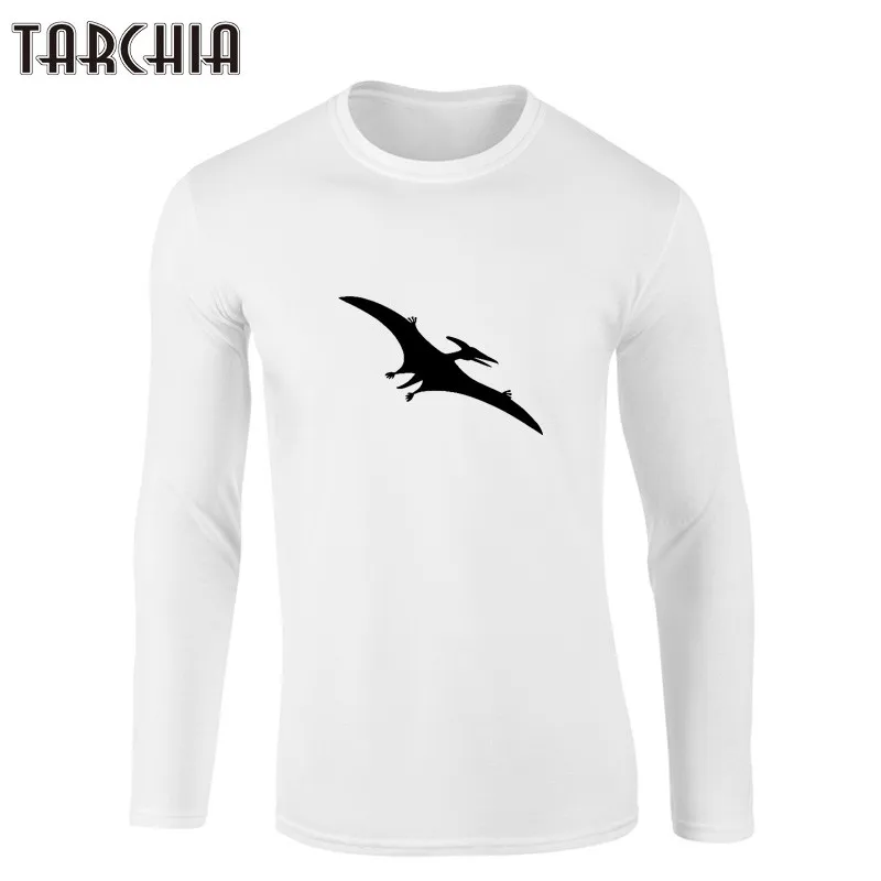 Футболка TARCHIA мужская с круглым вырезом хлопковая рубашка длинным рукавом