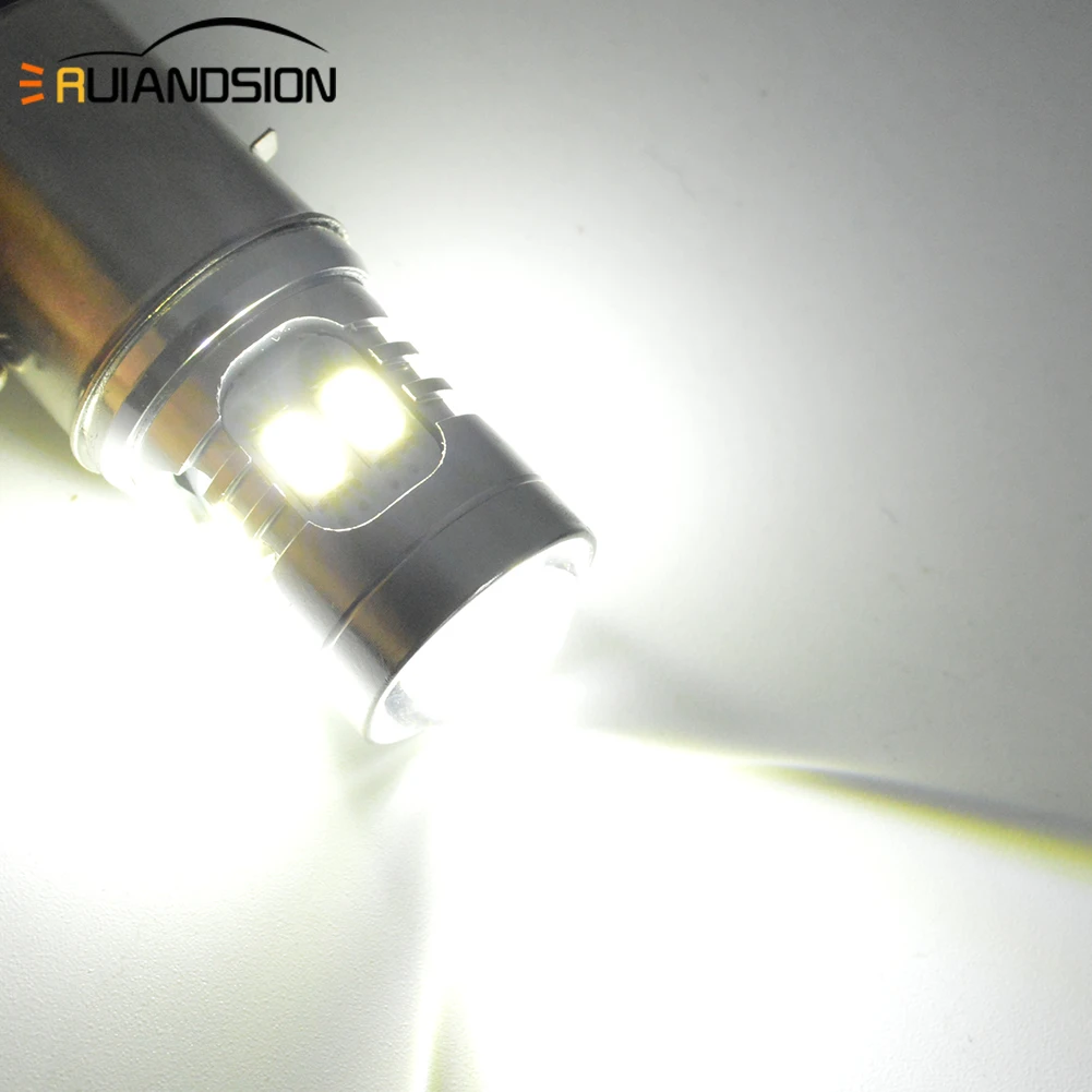 3 Вт BA20D H6 12 Светодиодный 5730SMD Высокий/Низкий биксеноновый луч Мотоцикл мопед ATV PIT Head светильник Лампа 6000K 6V 12V мотоцикл Ближний светильник