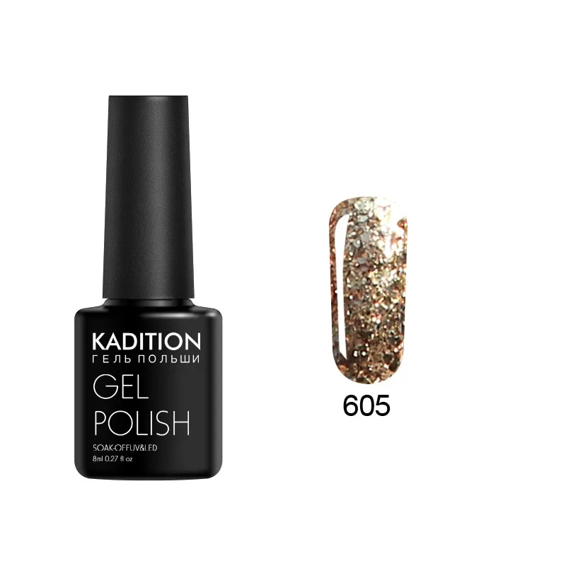 605 KADITION 3D Алмазный гель для ногтей с блестками лак Bling Diamond UV светодиодный Гель-лак для ногтей нужно базовое верхнее покрытие дизайн ногтей - Цвет: 605
