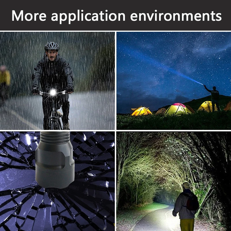 

Led Flashlight Torch Lanterna Light Lamp Litwod Shock Resistant,Hard Defense Bulbs C8 T6 Camping Hunting Aluminum Black 5-8