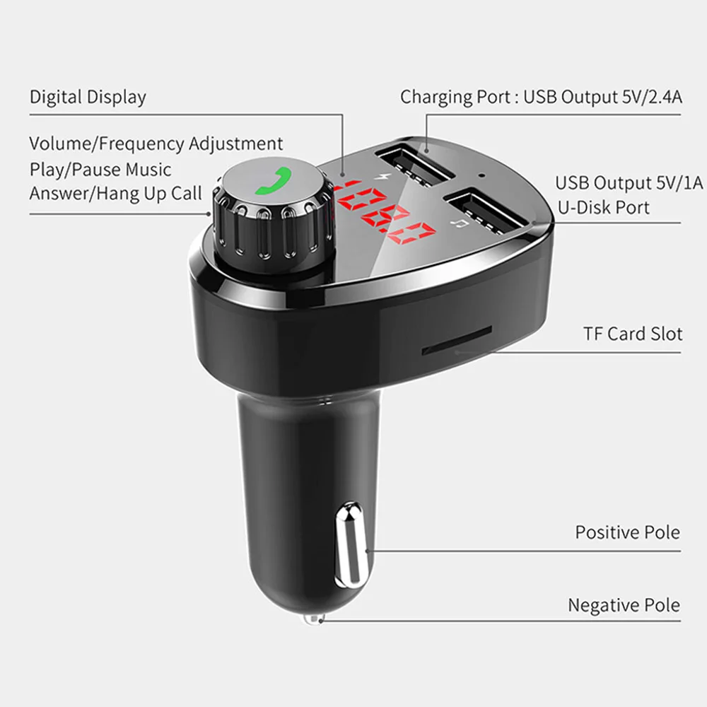 VR robot Bluetooth Handsfree Car Kit FM передатчик модулятор Dual USB зарядное устройство