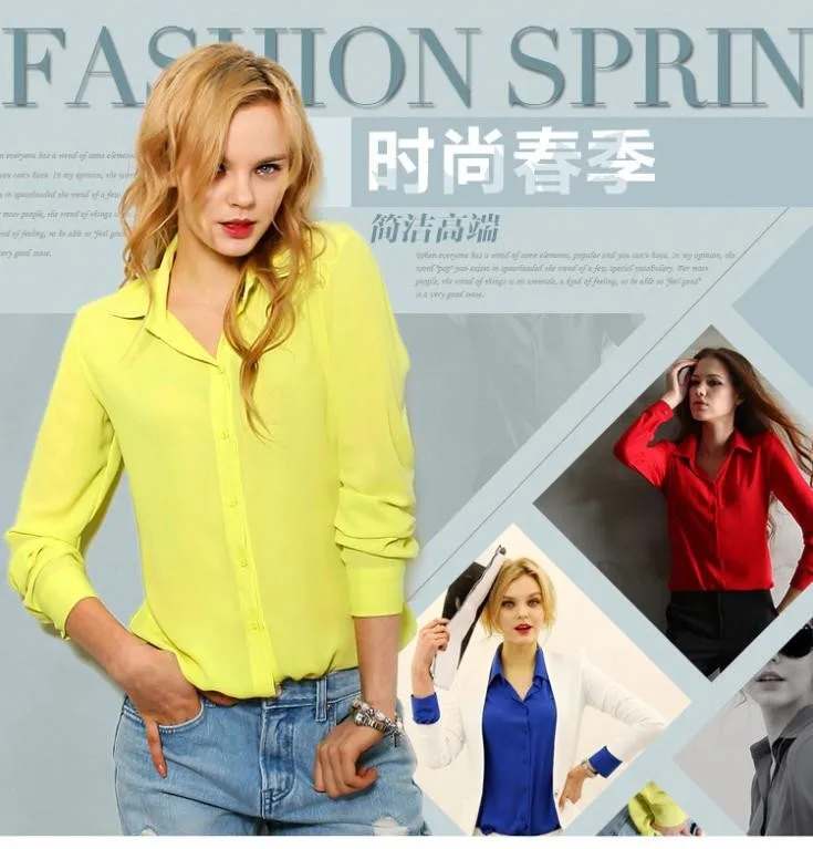 Рубашка женская шифоновая для офиса | Женская одежда