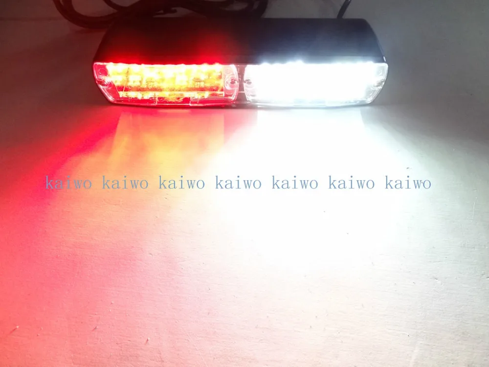 02001 светодиодная вспышка света 16 Вт 16LED Красный Синий строба вспышки аварийного EMS