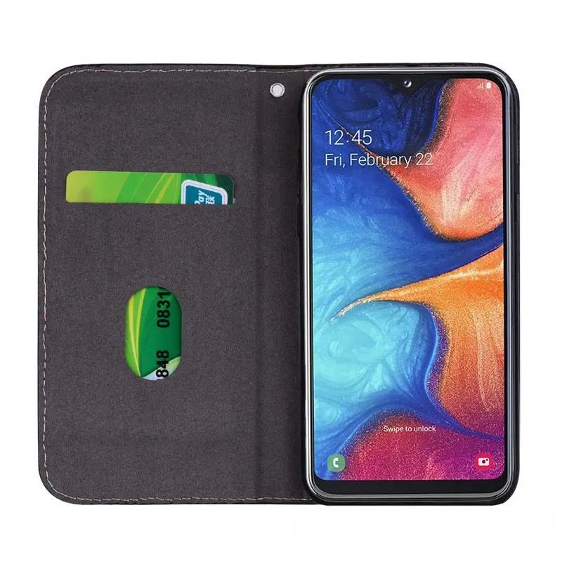 Шикарный Блестящий кошелек для Coque samsung A20, чехол для samsung A20e, откидная крышка для samsung Galaxy A2 Core Case 2 A 20 E A20E 20A 2A