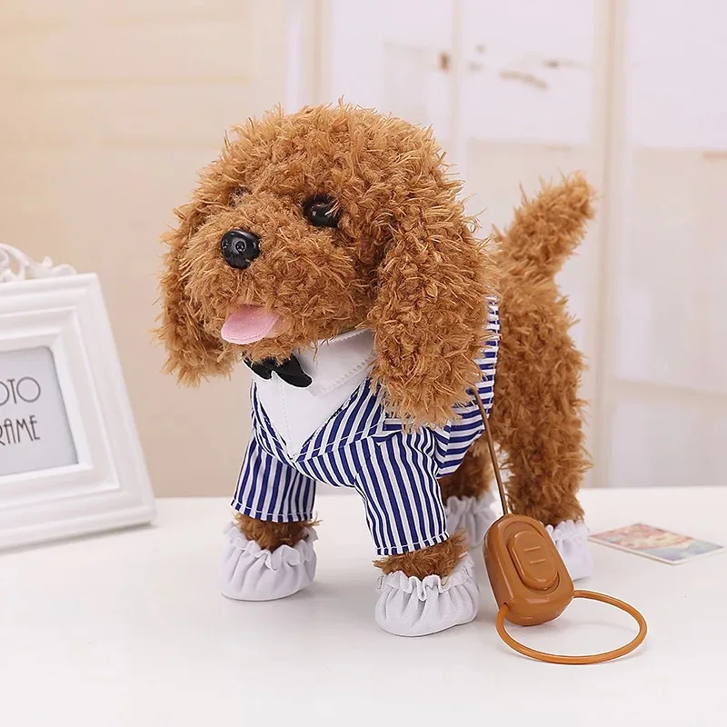 

Children Holiday Birthday Gifts Action Figure Electronic Pets Robot Dog toys Bark Stand Walk Teddy Dogs Brinquedos Plsuh dog