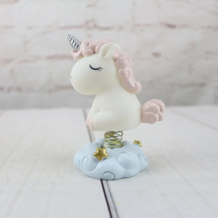 1PC Cartoon Enamel Unicorn Vehicle Ornaments Baking Cake for Children's Gifts MO 010 | Дом и сад