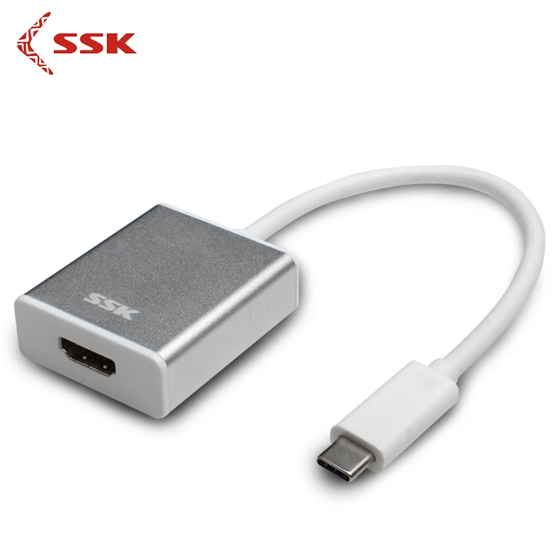 

Адаптер SSK SHU-C010 4K HD USB TYPE-C 3,1, совместимый с HDMI-кабелем, видеокабель HD 1080p для Apple, Mac, ноутбуков