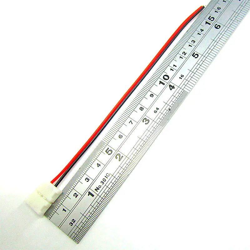 50 шт./лот 2 Pin сварочный Бесплатный 3528 LED разъем полосы на 1 конец для 8 мм ширина