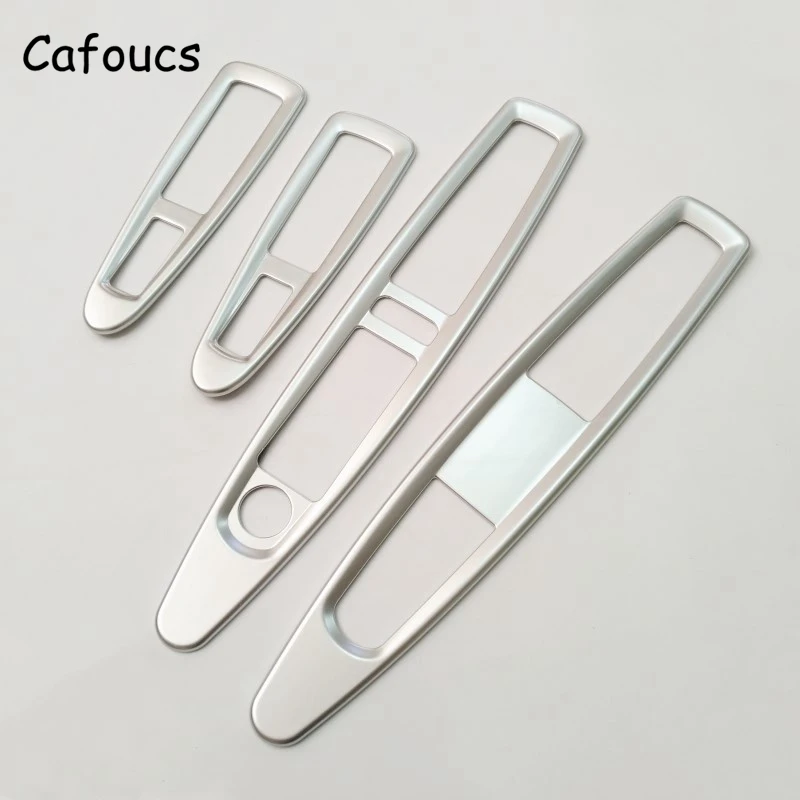 Cafoucs для Citroen C4 2005-2011 внутреннее Окно Панель управления матовый Серебристое украшение крышка