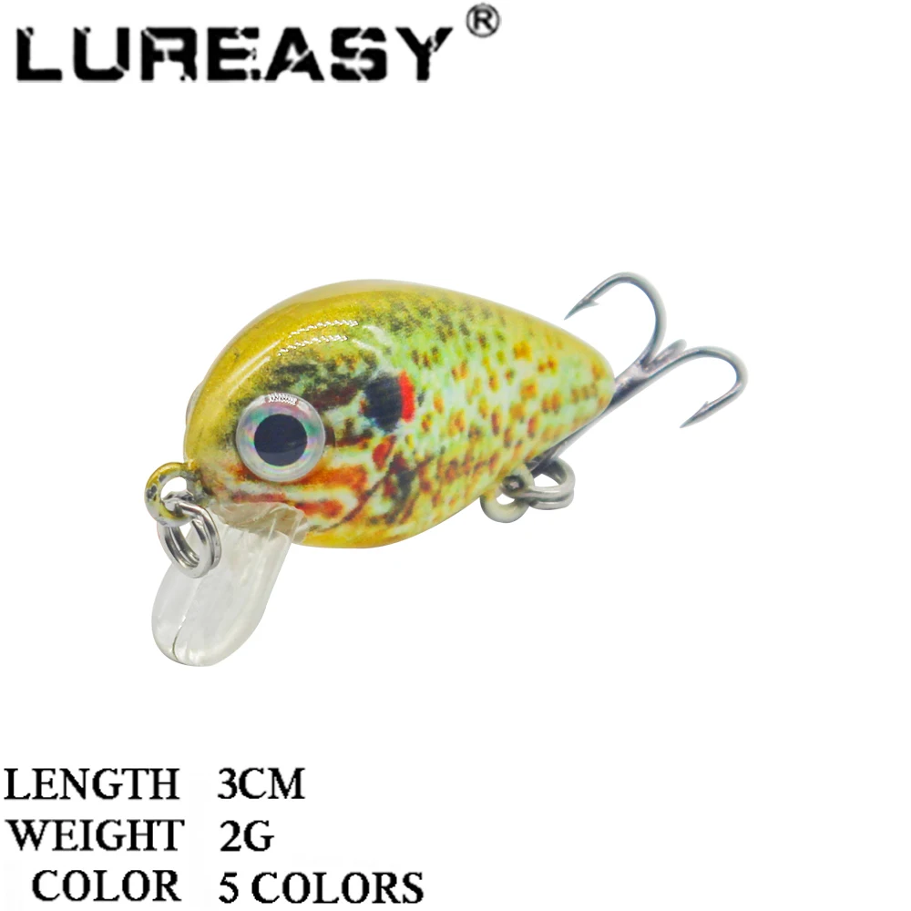 LUREASY рыболовная приманка 3 м 2 г искусственная жесткая для рыбалки с басами
